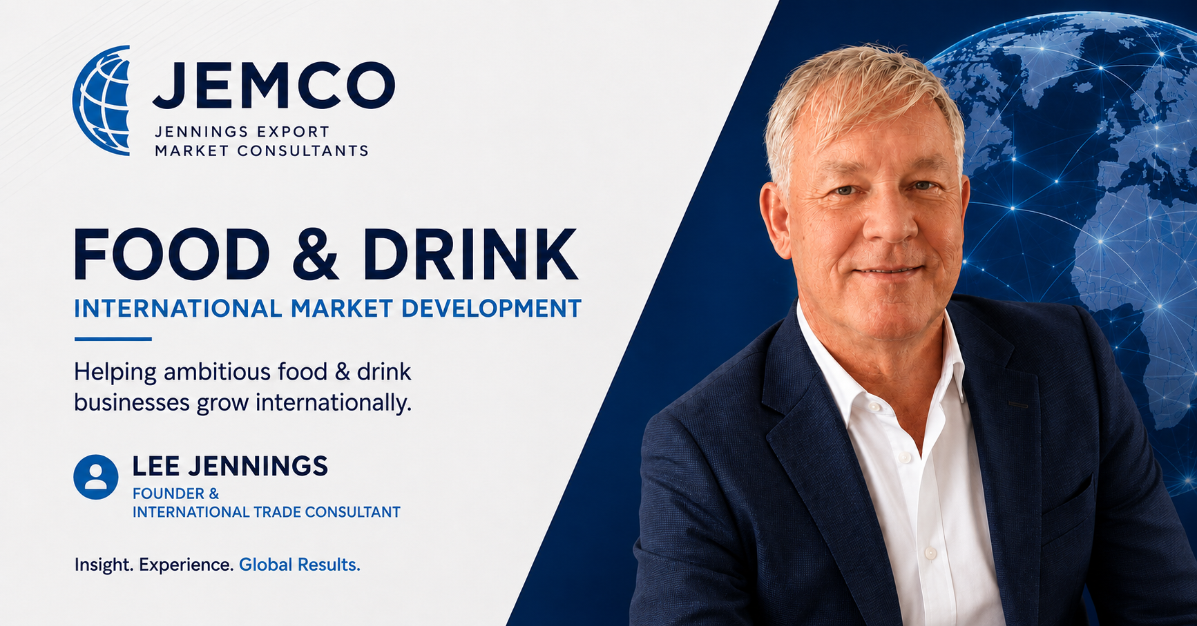 Lee Jennings of JEMCO discussing international market development for food and drink exporters